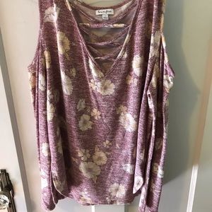 Floral Lace up Top